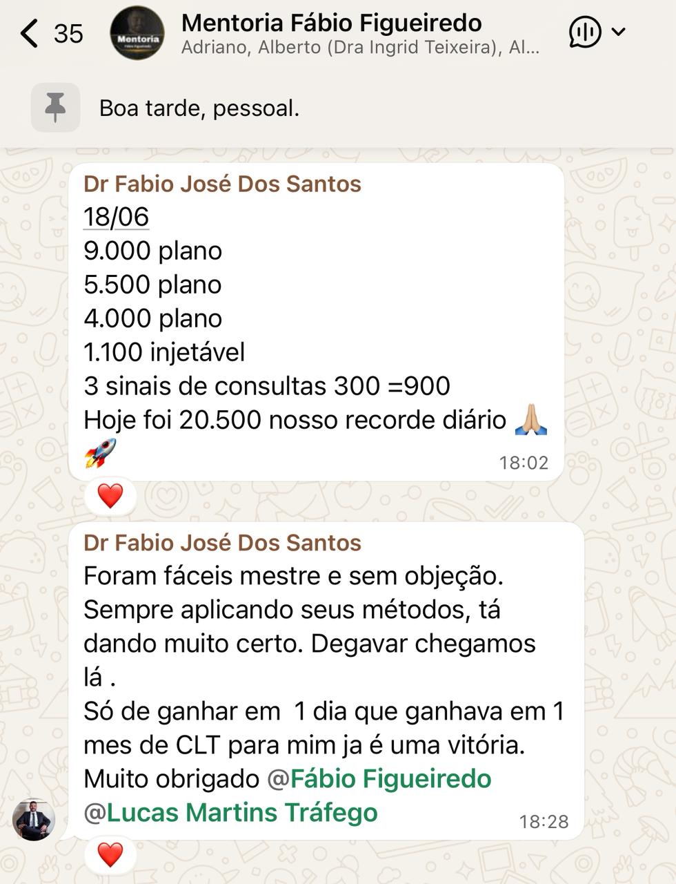 Resultado de médico acompanhado pelo Fábio 1